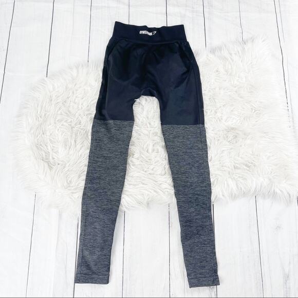 Gymshark Women's Two Tone Seamless Black Legging Size‎ XS - Picture 4 of 5